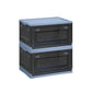 Pack of 2 Storage Bins 68L Blue and Gray FredCo