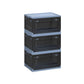 Pack of 3 Storage Bins 68L Blue and Gray FredCo