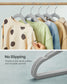 Pack of 30 Velvet Baby Hangers Dove Gray FredCo