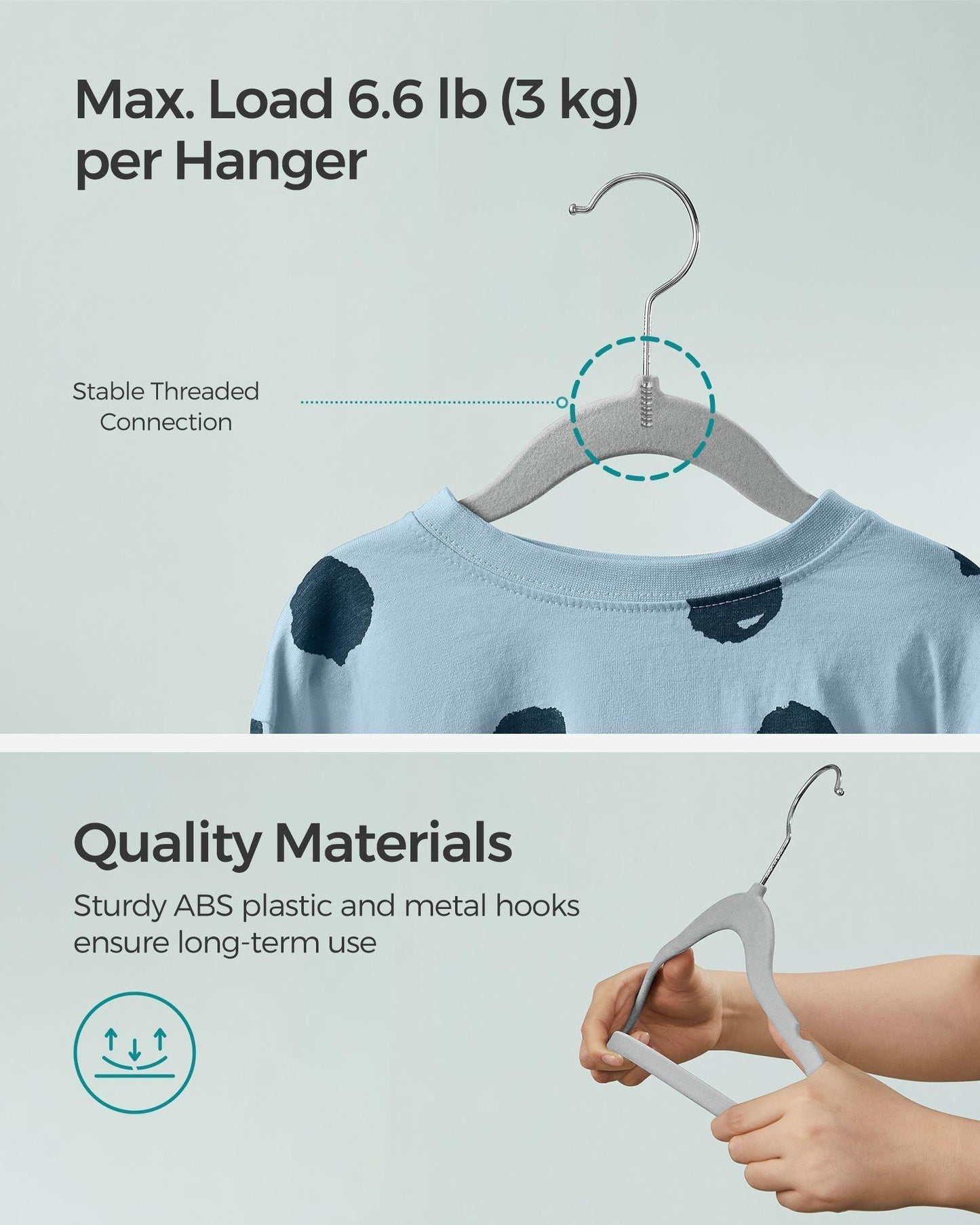 Pack of 30 Velvet Baby Hangers Dove Gray FredCo