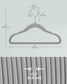 Pack of 30 Velvet Baby Hangers Dove Gray FredCo