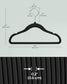 Pack of 50 Velvet Baby Hangers Ink Black FredCo