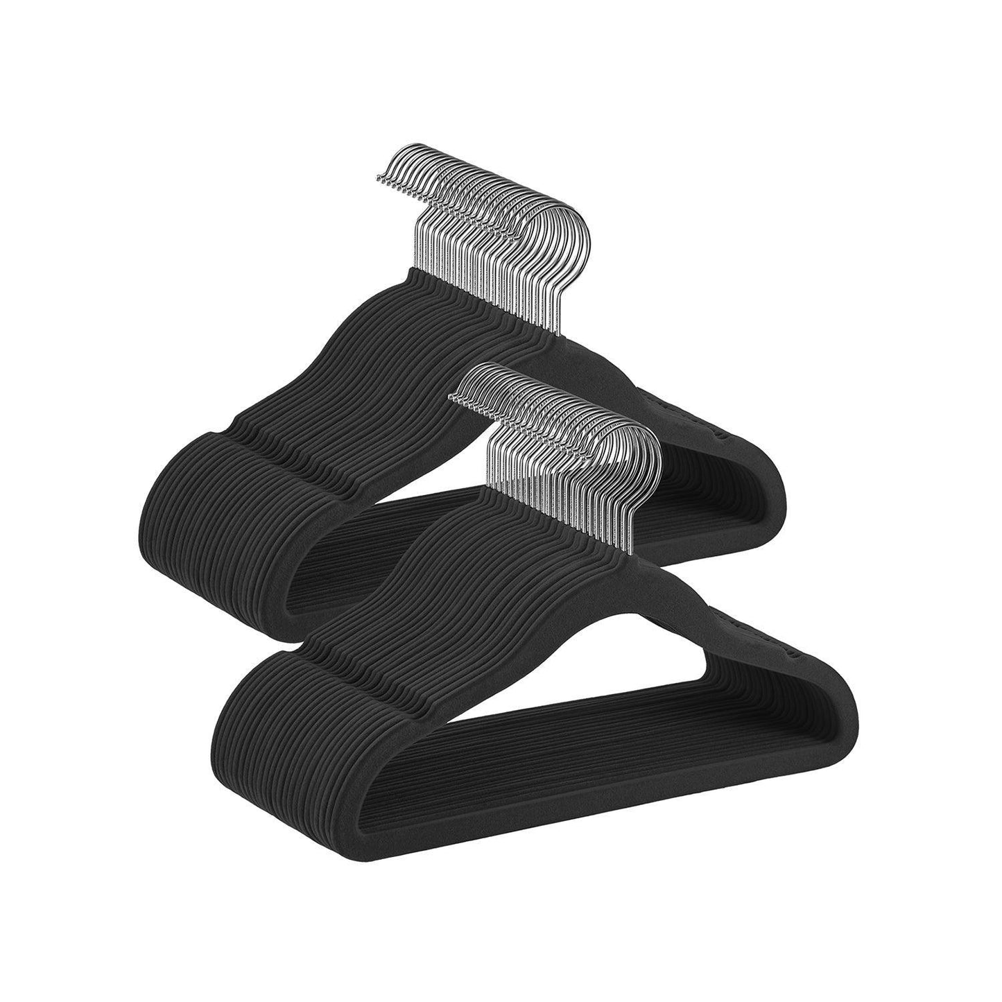 Pack of 50 Velvet Baby Hangers Ink Black FredCo