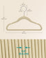 Pack of 50 Velvet Baby Hangers Sand Beige FredCo