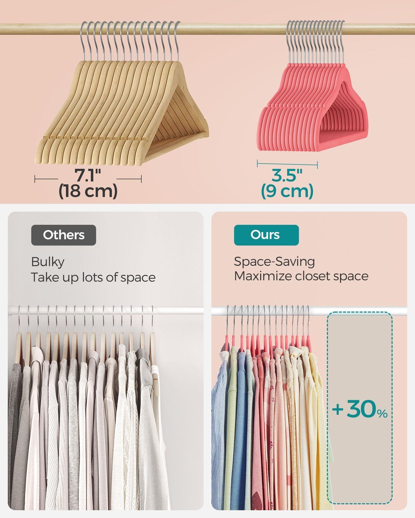 Pack of 50 Velvet Baby Hangers Strawberry Red FredCo