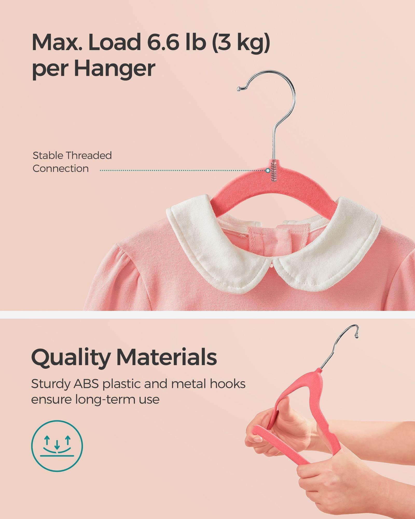 Pack of 50 Velvet Baby Hangers Strawberry Red FredCo