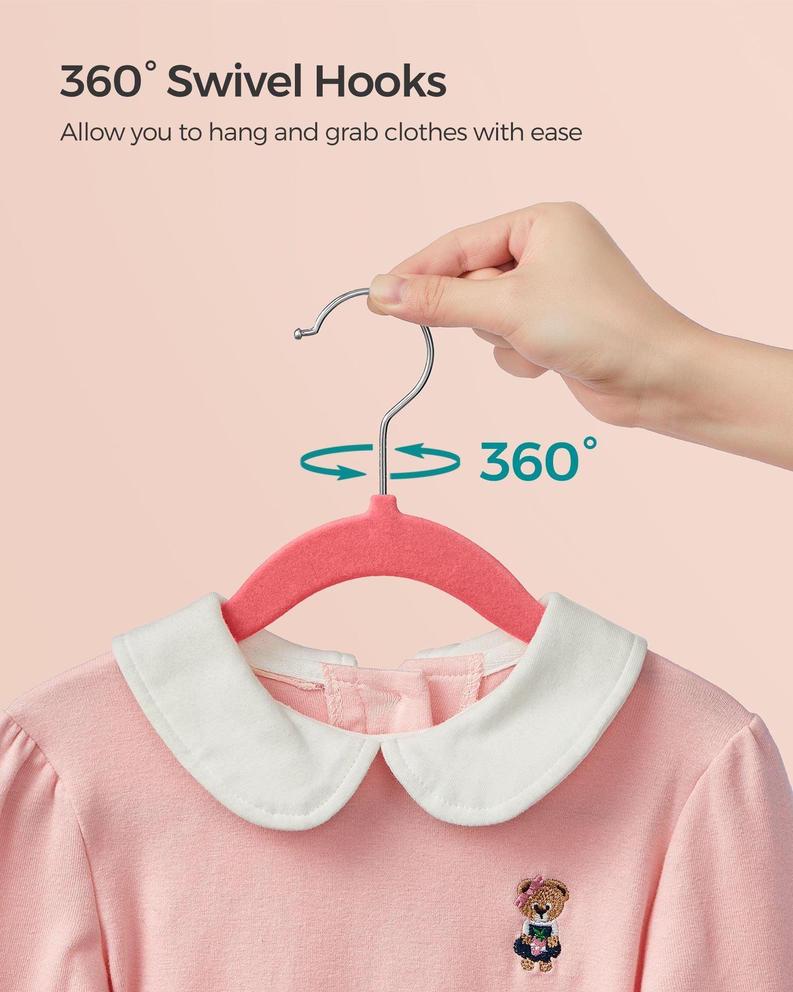 Pack of 50 Velvet Baby Hangers Strawberry Red FredCo