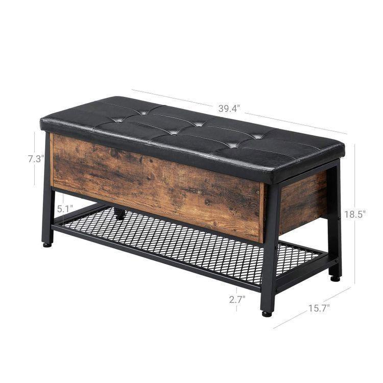 Padded Seat Storage Bench FredCo