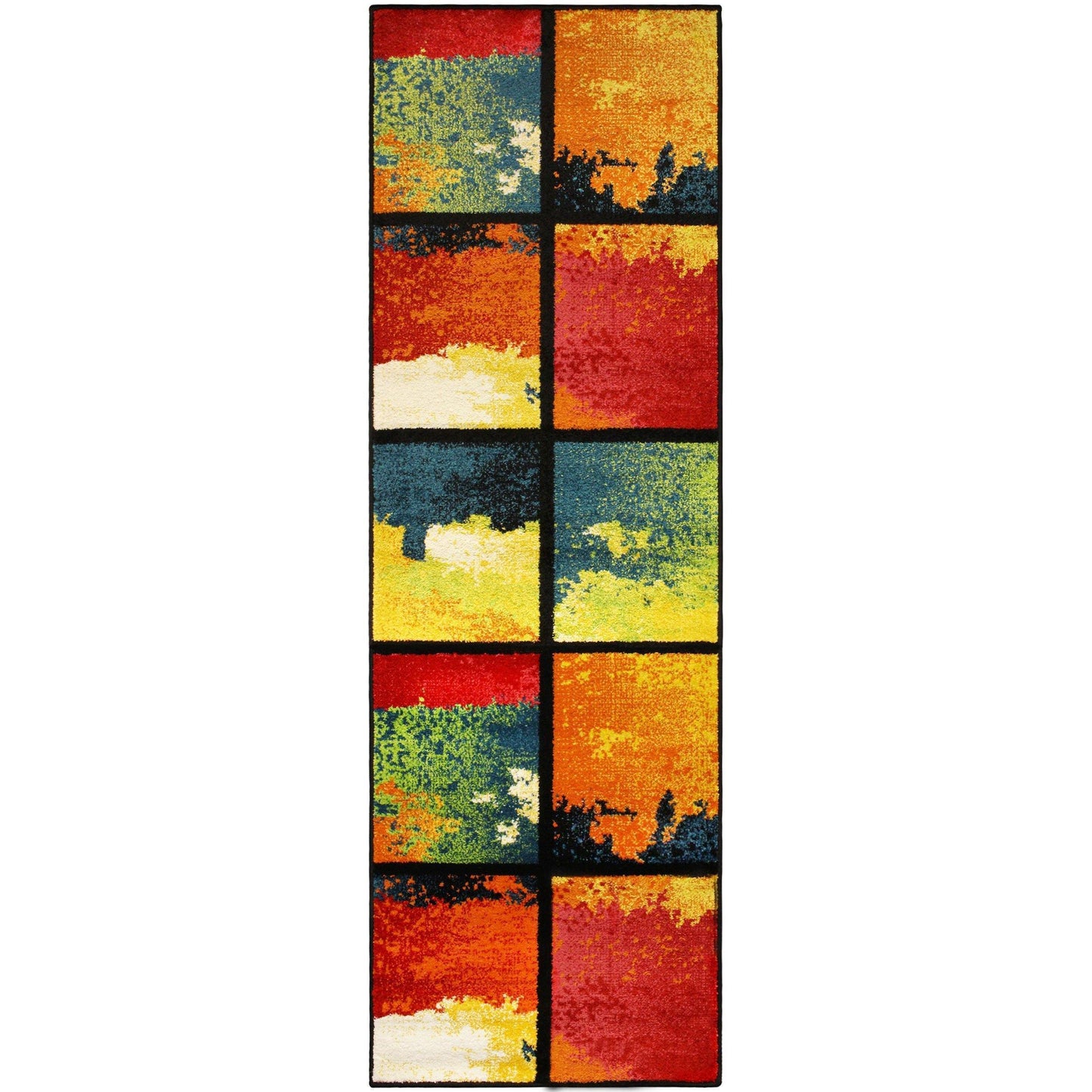 Painted Cubes Modern Abstract Rug FredCo