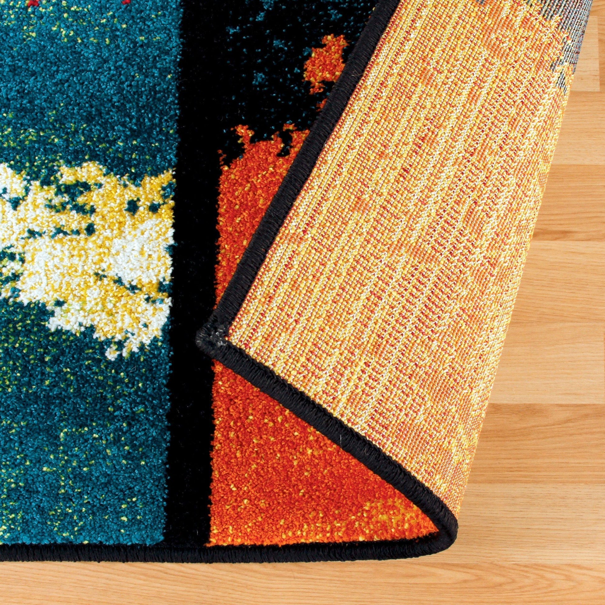 Painted Cubes Modern Abstract Rug FredCo