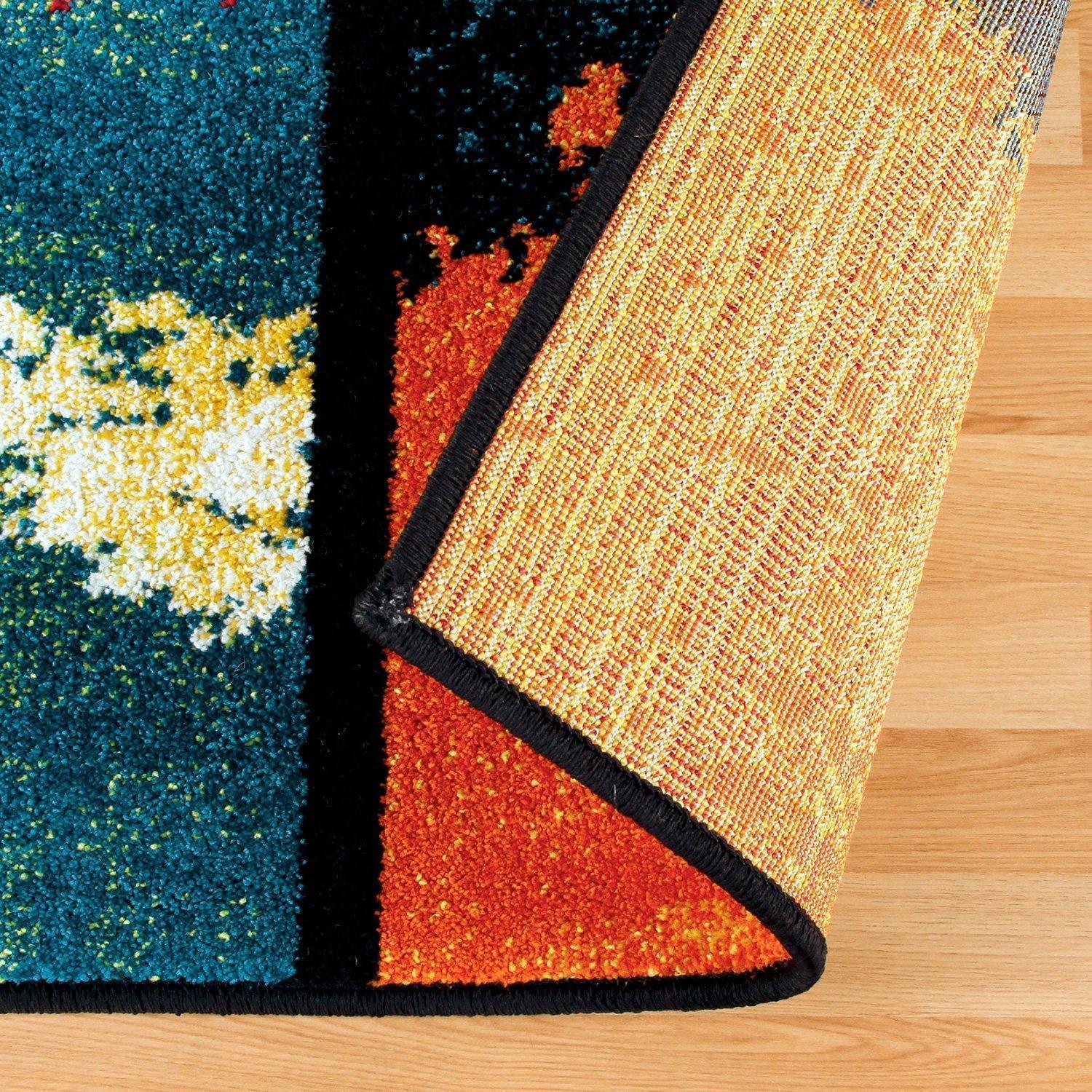 Painted Cubes Modern Abstract Rug FredCo