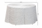 Palm Scalloped Natural Rattan Coffee Table FredCo