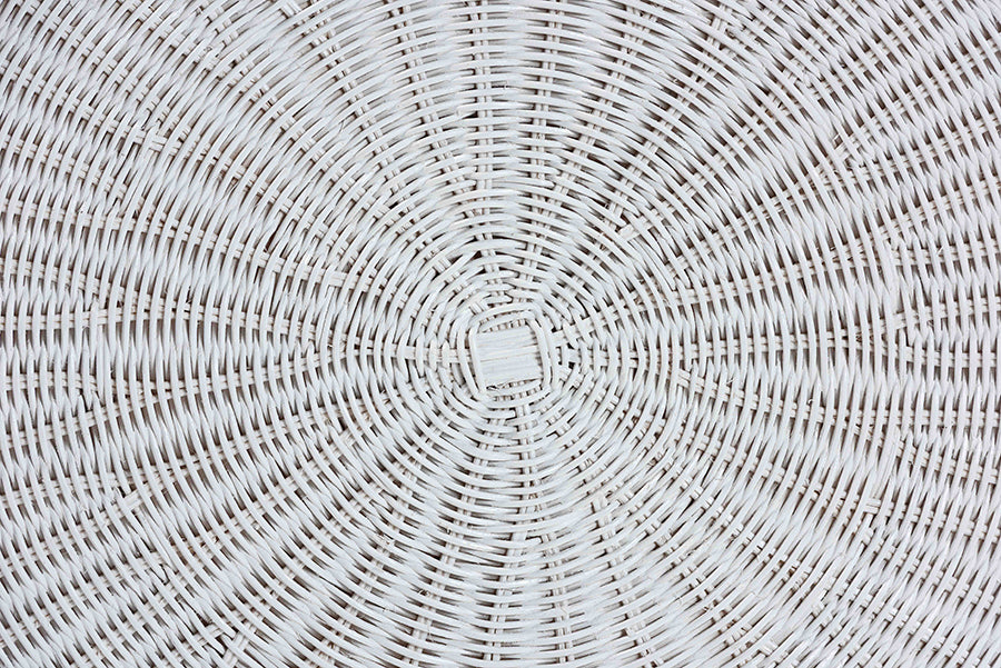 Palm Scalloped Natural Rattan Coffee Table FredCo