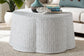 Palm Scalloped Natural Rattan Coffee Table FredCo