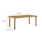 Parkland 76" Outdoor Patio Aluminum Dining Table by Modway FredCo