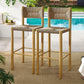Parkland Outdoor Patio Rattan and Aluminum Bar Stools Set of 2 by Modway FredCo