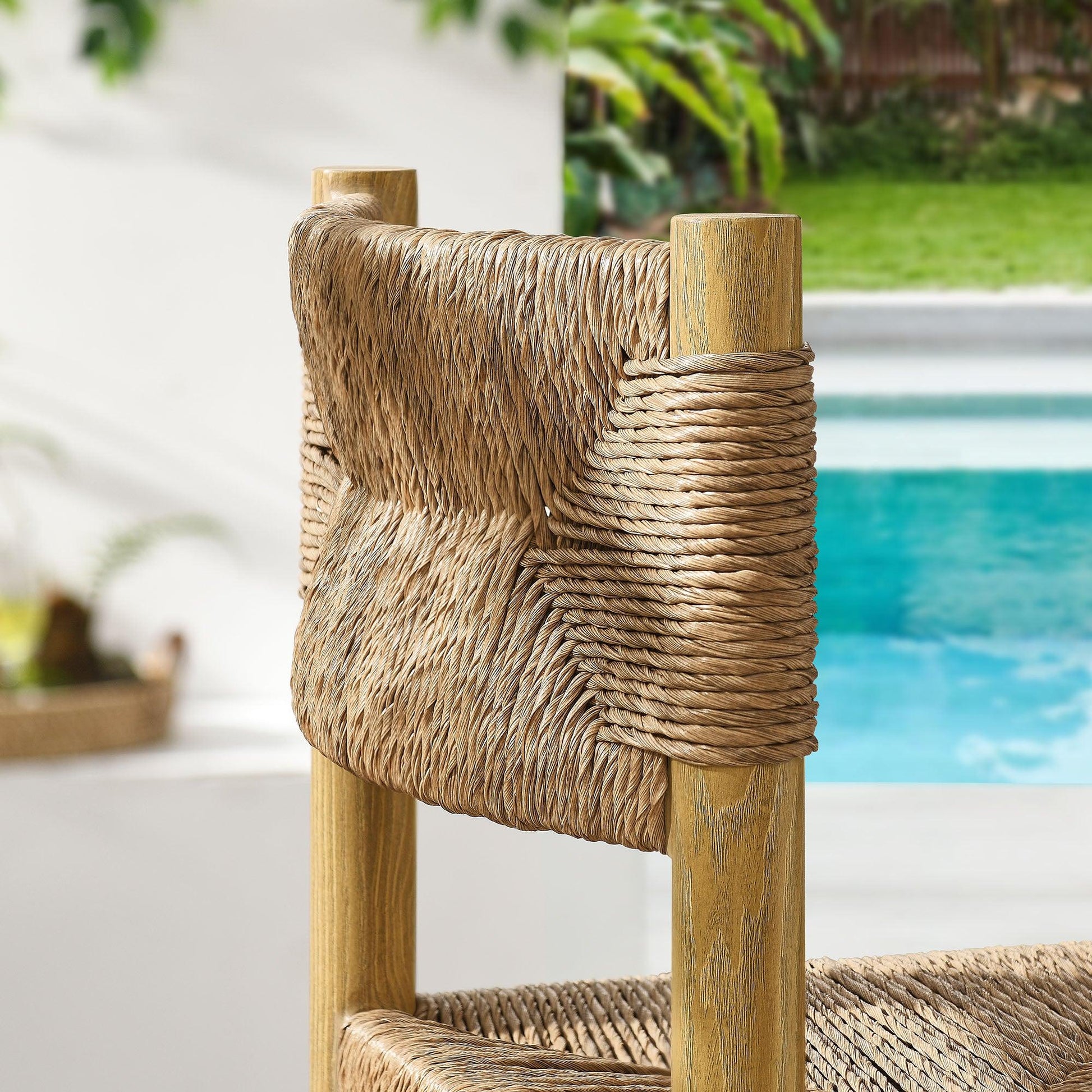 Parkland Outdoor Patio Rattan and Aluminum Bar Stools Set of 2 by Modway FredCo