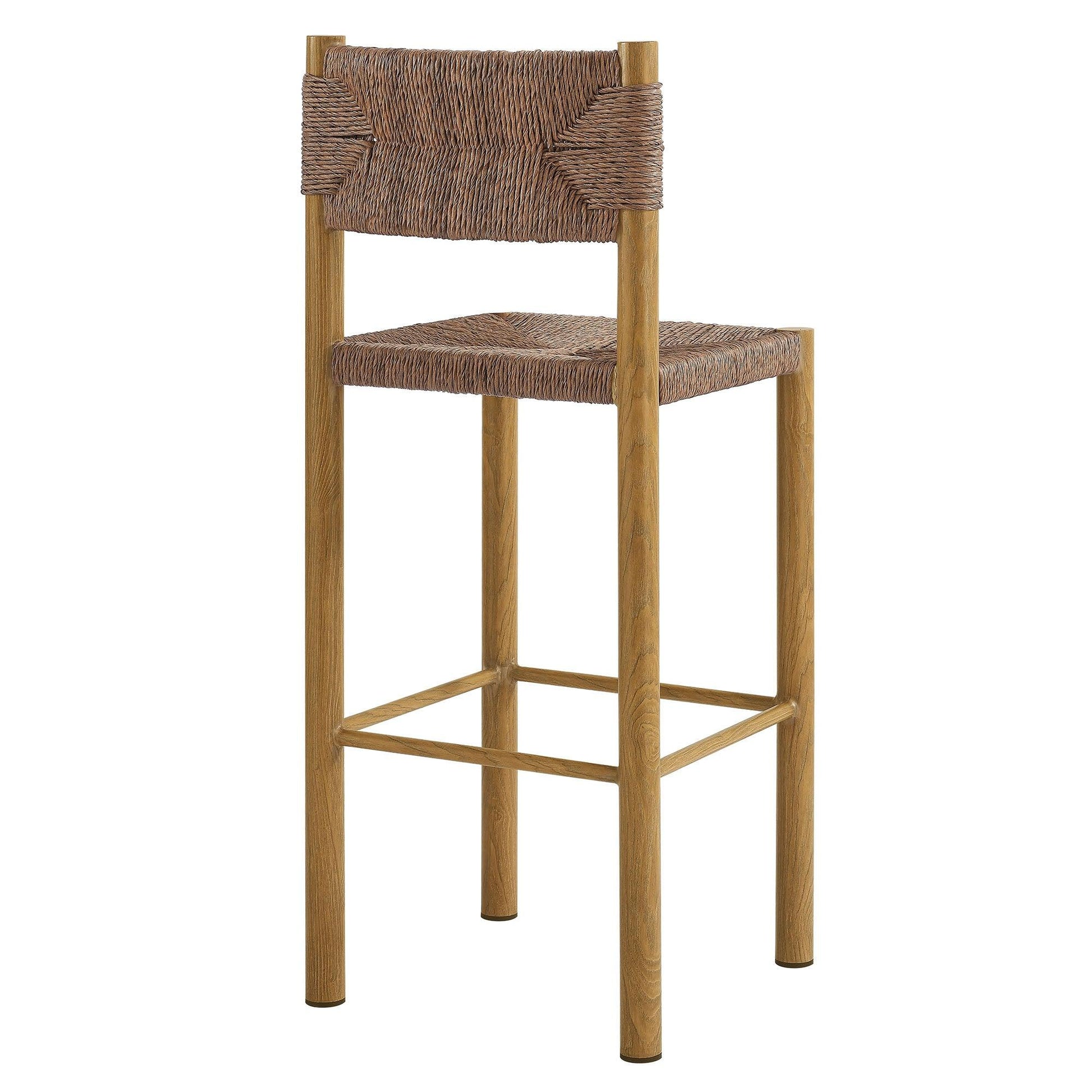 Parkland Outdoor Patio Rattan and Aluminum Bar Stools Set of 2 by Modway FredCo