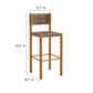 Parkland Outdoor Patio Rattan and Aluminum Bar Stools Set of 2 by Modway FredCo