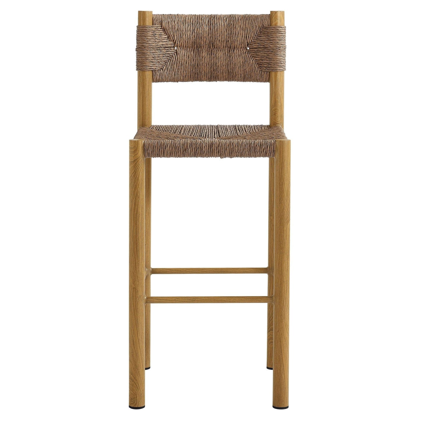 Parkland Outdoor Patio Rattan and Aluminum Bar Stools Set of 2 by Modway FredCo