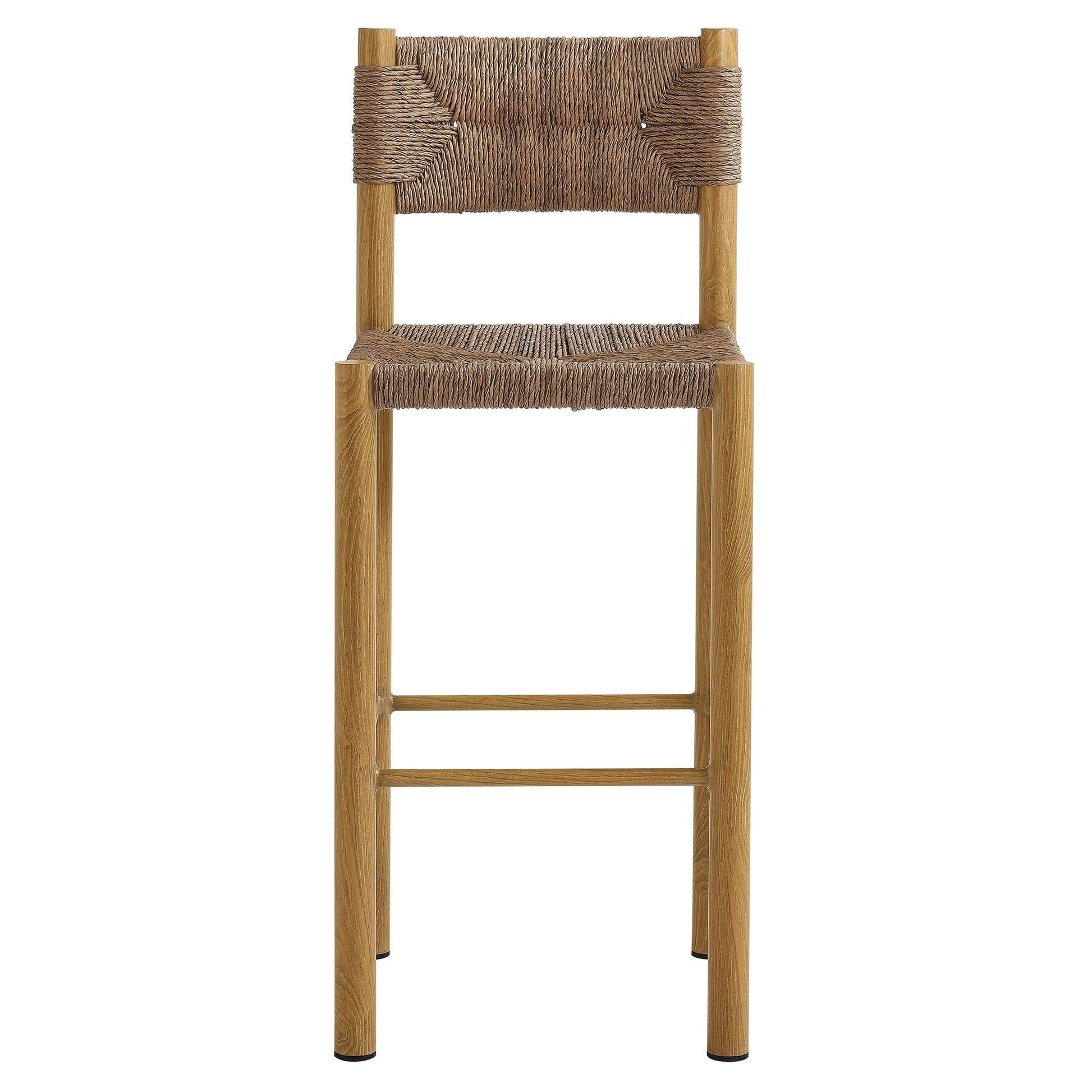 Parkland Outdoor Patio Rattan and Aluminum Bar Stools Set of 2 by Modway FredCo