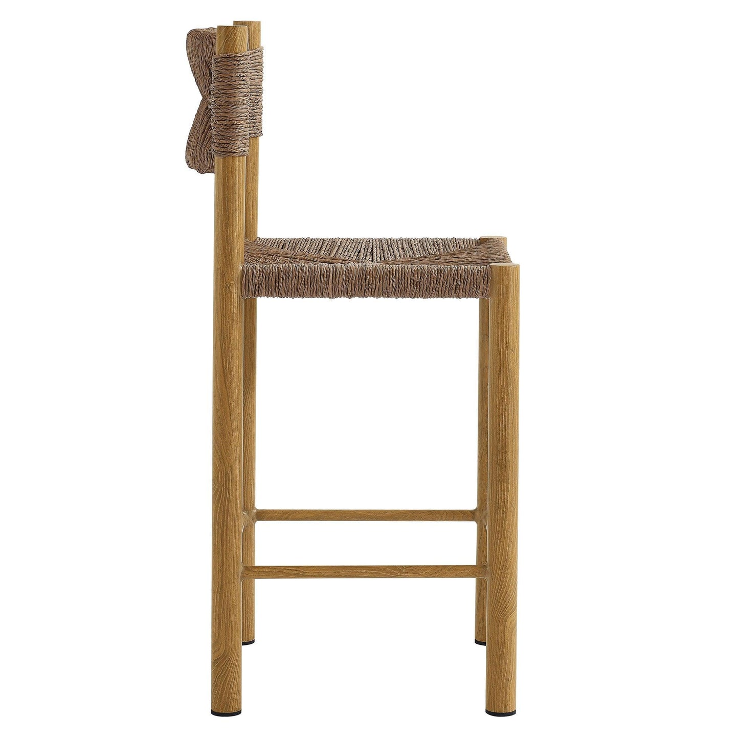 Parkland Outdoor Patio Rattan and Aluminum Counter Stools Set of 2 by Modway FredCo