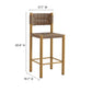 Parkland Outdoor Patio Rattan and Aluminum Counter Stools Set of 2 by Modway FredCo