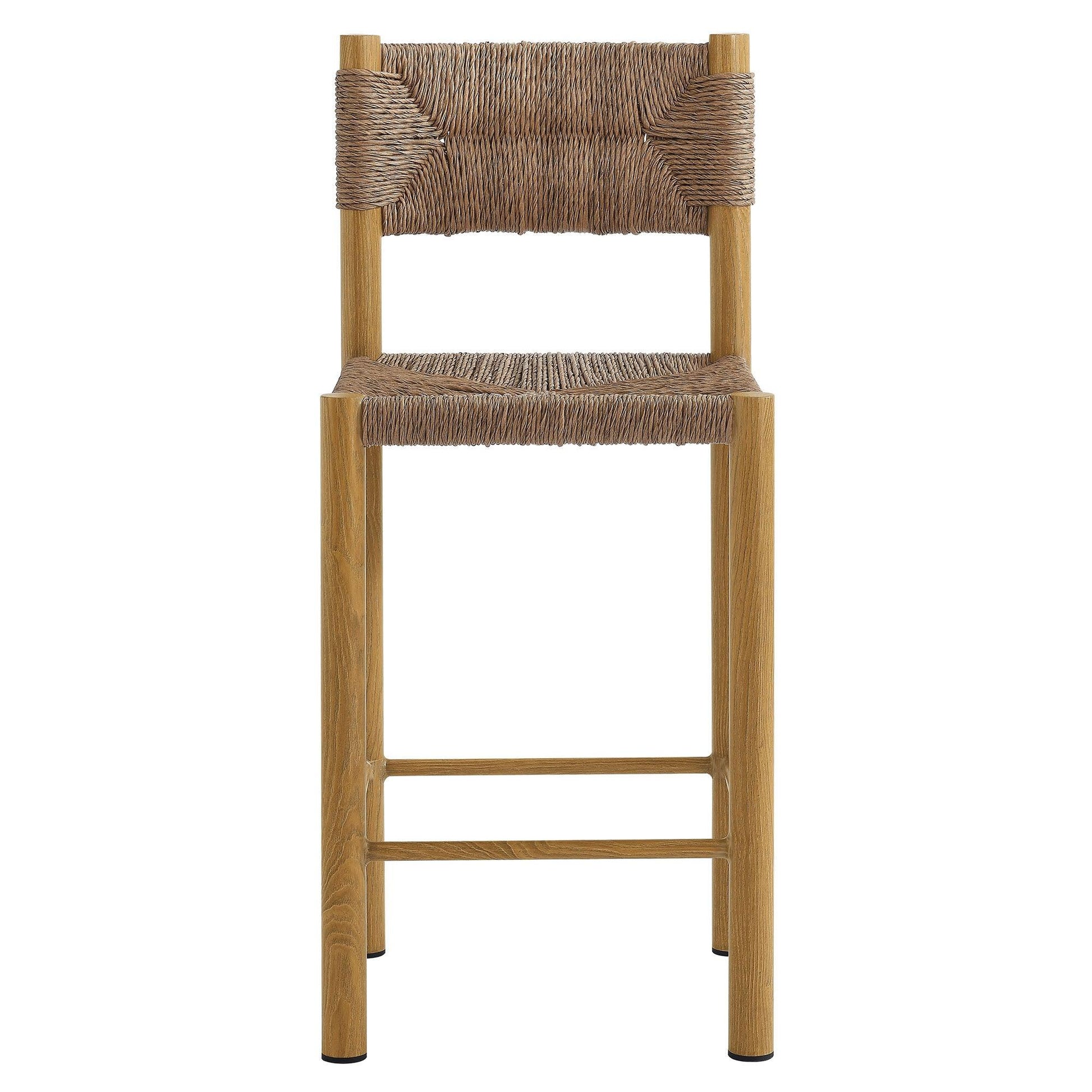 Parkland Outdoor Patio Rattan and Aluminum Counter Stools Set of 2 by Modway FredCo