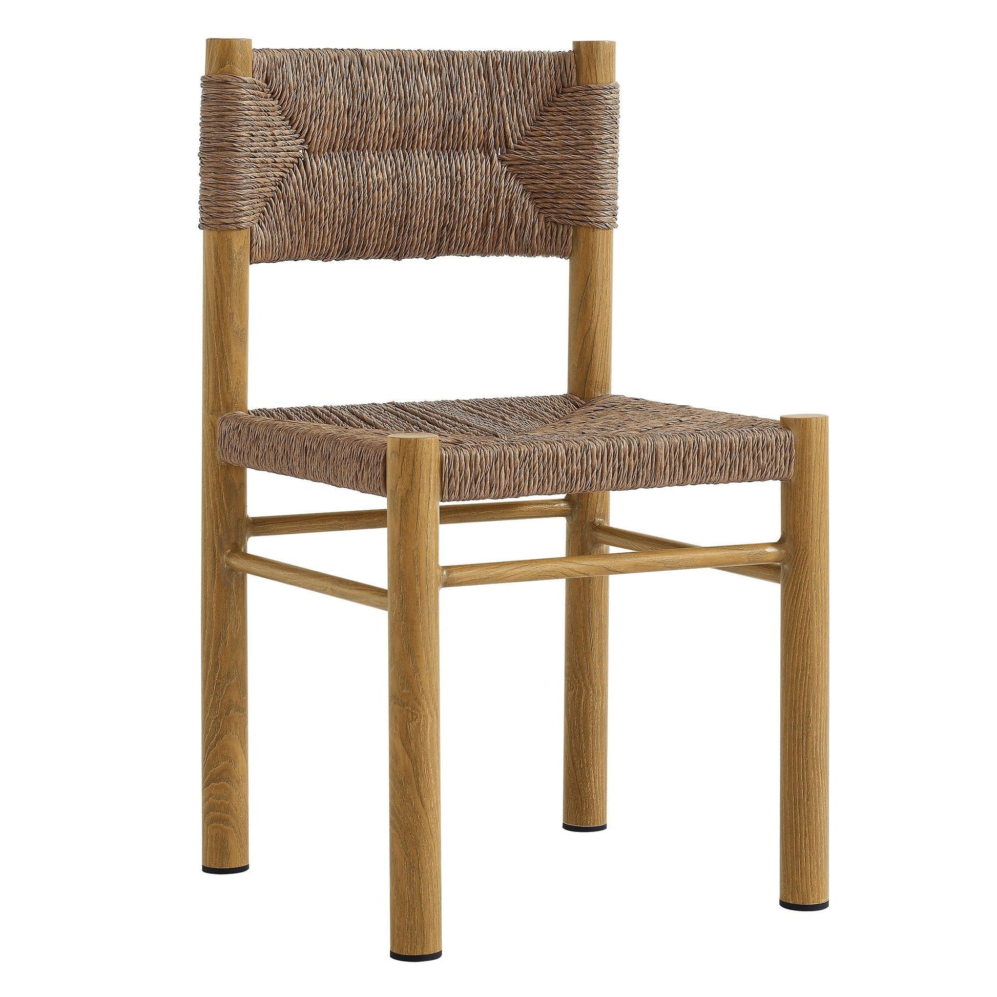 Parkland Outdoor Patio Rattan and Aluminum Dining Side Chairs Set of 2 by Modway FredCo