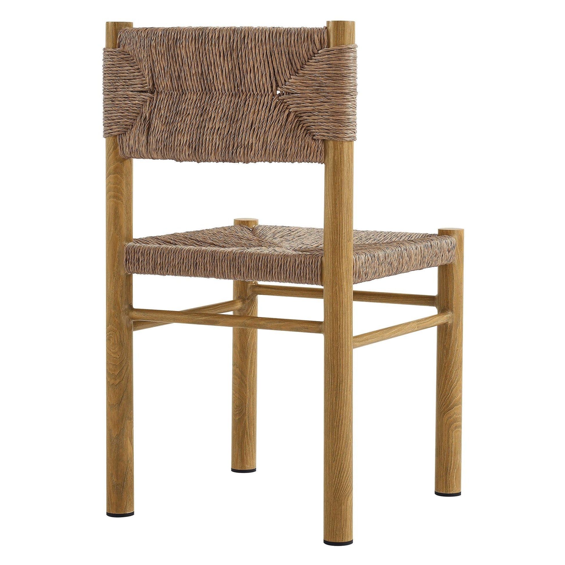 Parkland Outdoor Patio Rattan and Aluminum Dining Side Chairs Set of 2 by Modway FredCo