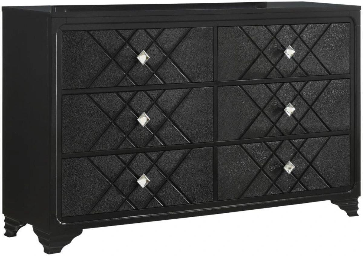 Penelope 4-piece Eastern King Bedroom Set Midnight Star and Black Coaster FredCo