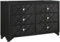 Penelope 4-piece Eastern King Bedroom Set Midnight Star and Black Coaster FredCo