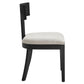 Peregrine Wood and Fabric Upholstered Dining Chairs Set of 2 by Modway FredCo
