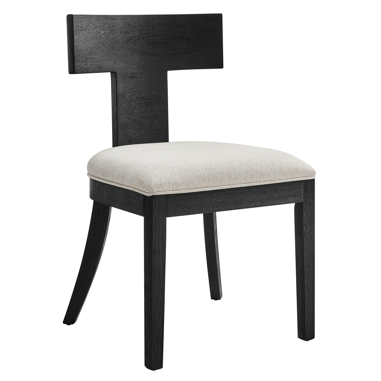 Peregrine Wood and Fabric Upholstered Dining Chairs Set of 2 by Modway FredCo
