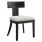 Peregrine Wood and Fabric Upholstered Dining Chairs Set of 2 by Modway FredCo