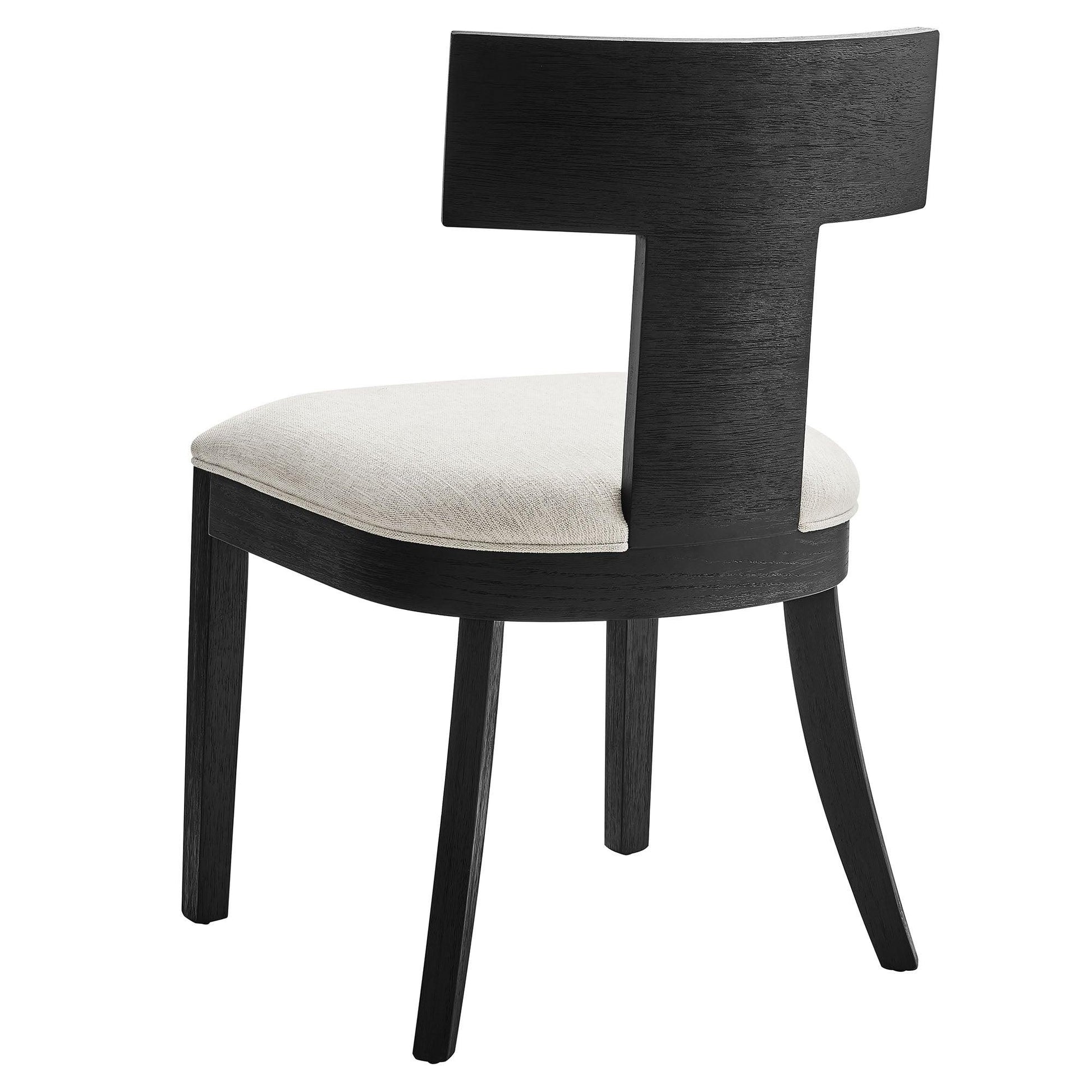 Peregrine Wood and Fabric Upholstered Dining Chairs Set of 2 by Modway FredCo