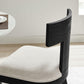 Peregrine Wood and Fabric Upholstered Dining Chairs Set of 2 by Modway FredCo