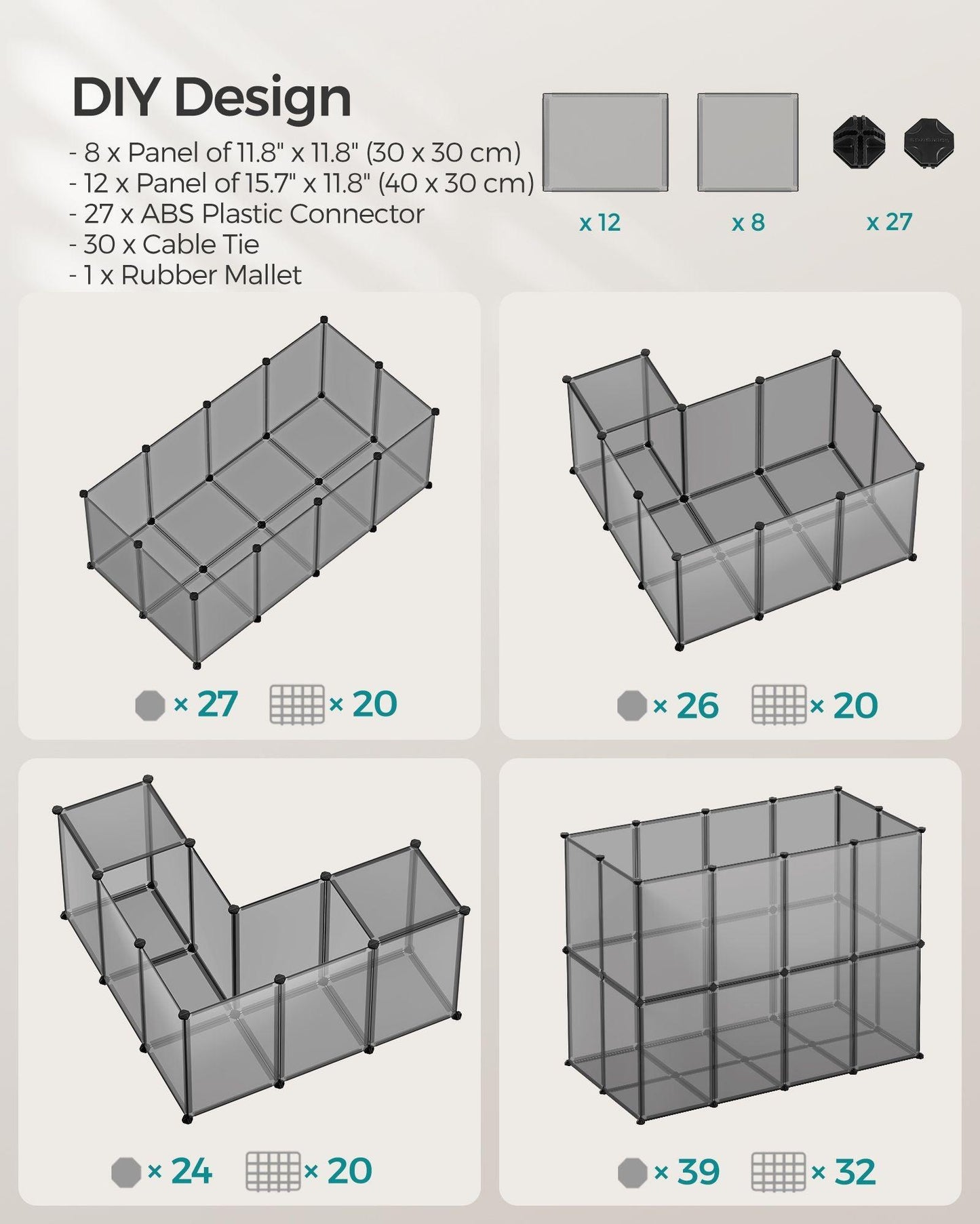 Pet Fence Indoor Gray FredCo