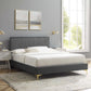 Peyton Performance Velvet Full Platform Bed, MOD-6868 FredCo