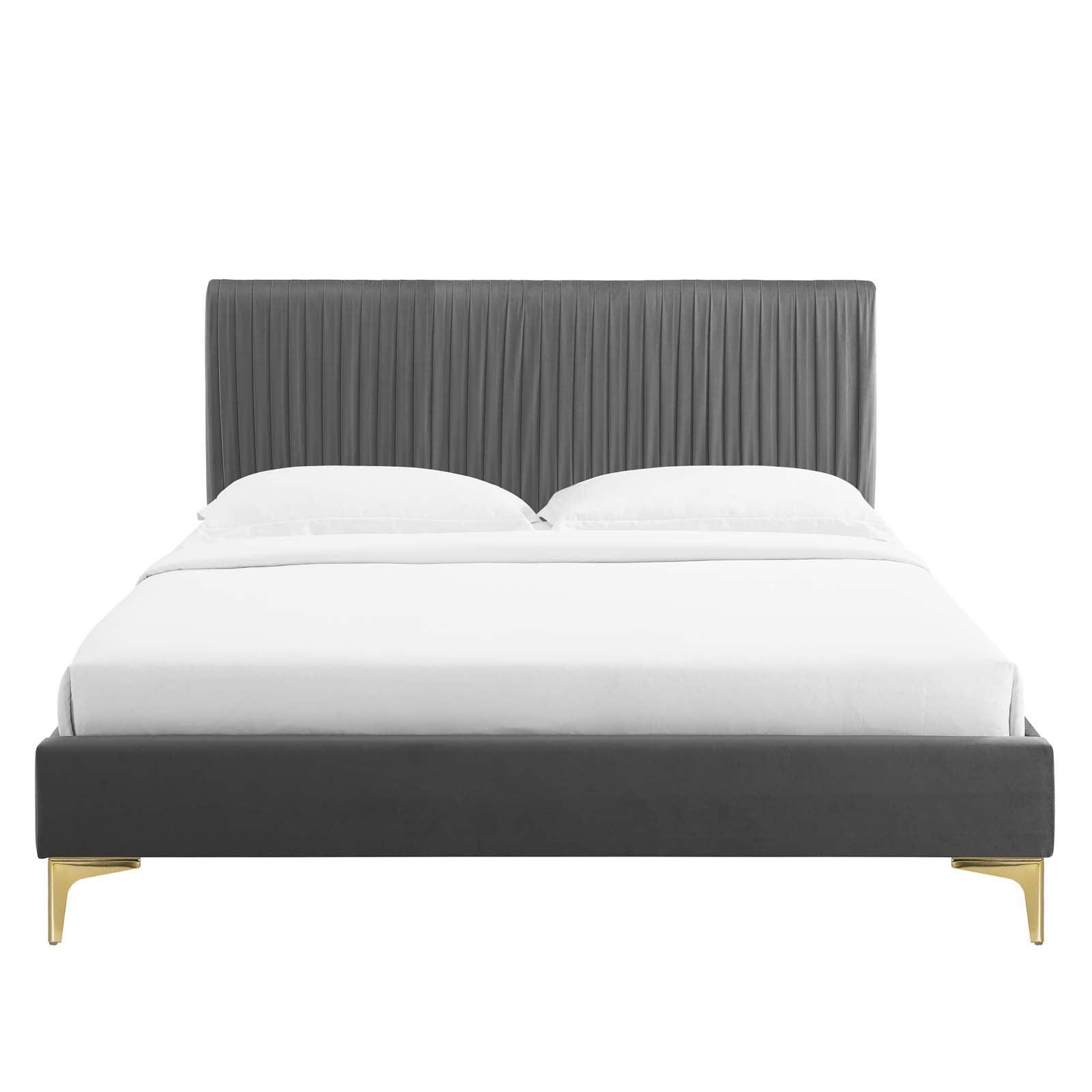 Peyton Performance Velvet Full Platform Bed, MOD-6868 FredCo