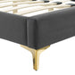 Peyton Performance Velvet Full Platform Bed, MOD-6868 FredCo