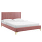 Peyton Performance Velvet Full Platform Bed, MOD-6868 FredCo