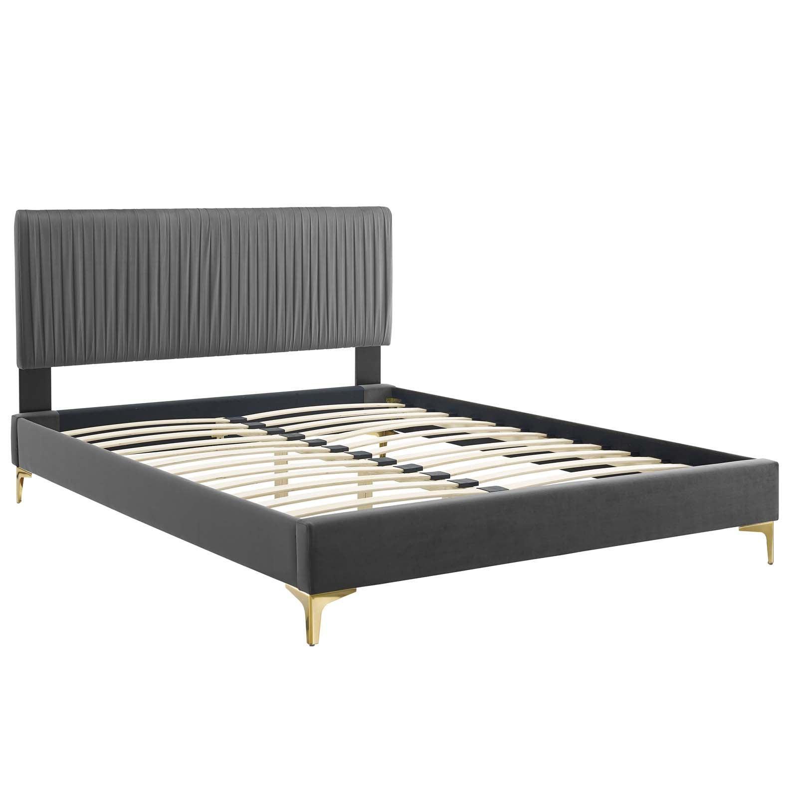 Peyton Performance Velvet Full Platform Bed, MOD-6868 FredCo