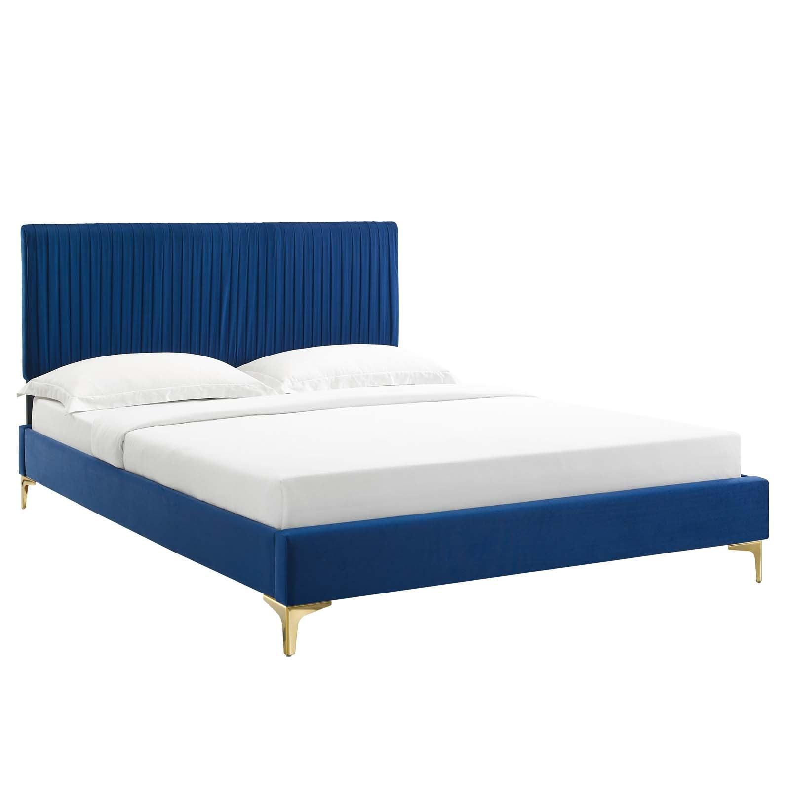 Peyton Performance Velvet Full Platform Bed, MOD-6868 FredCo