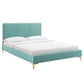 Peyton Performance Velvet Full Platform Bed, MOD-6868 FredCo