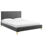 Peyton Performance Velvet Full Platform Bed, MOD-6868 FredCo