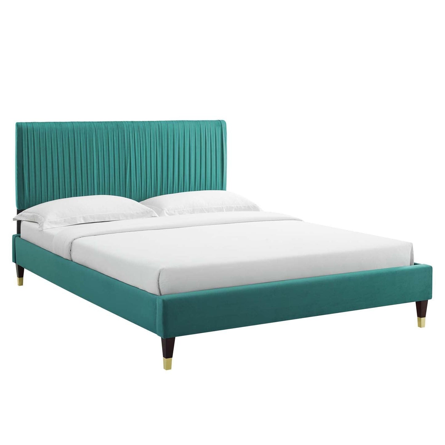 Peyton Performance Velvet Full Platform Bed, MOD-6869 FredCo