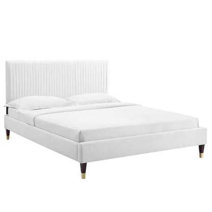 Peyton Performance Velvet Full Platform Bed, MOD-6869 FredCo
