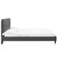 Peyton Performance Velvet Full Platform Bed, MOD-6869 FredCo