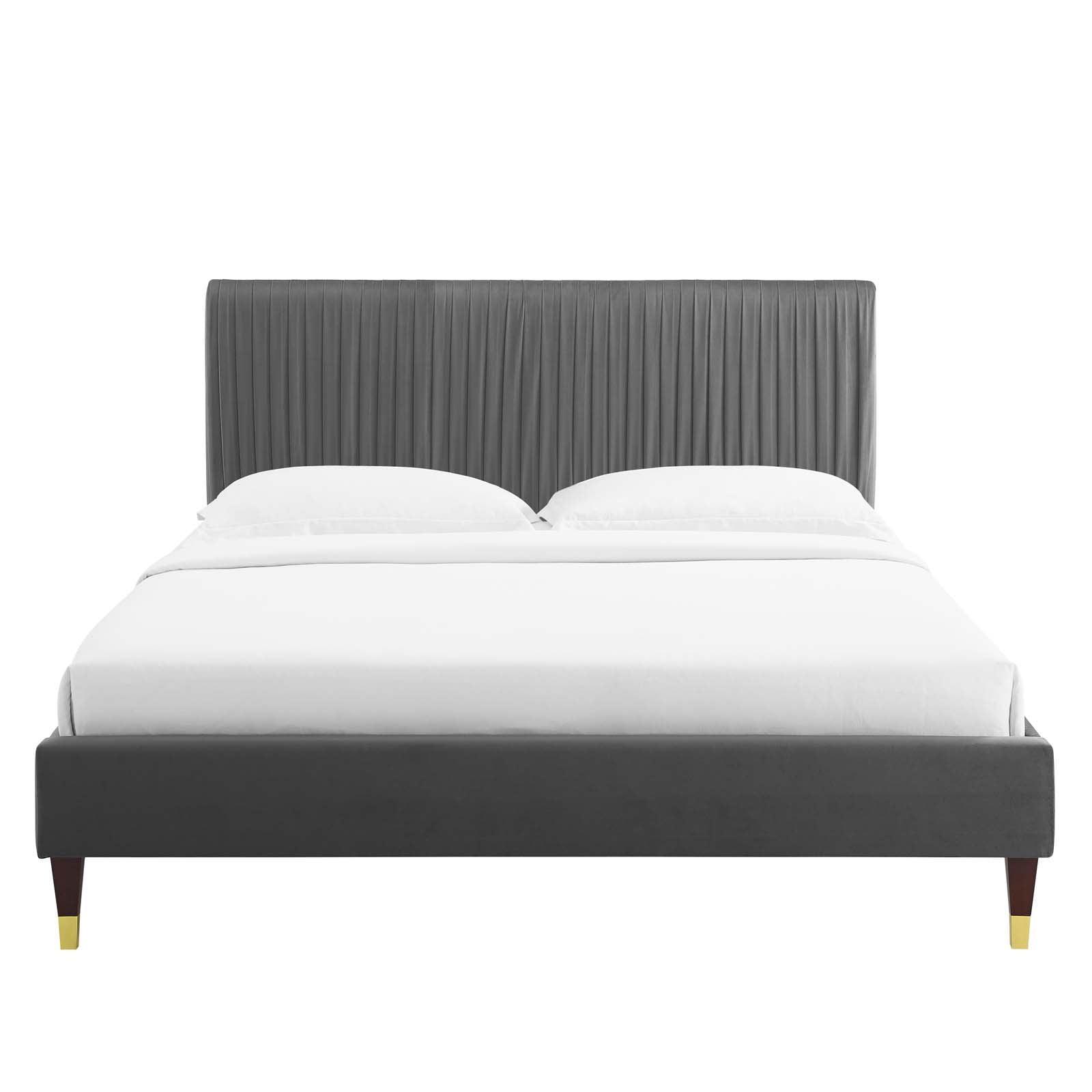 Peyton Performance Velvet Full Platform Bed, MOD-6869 FredCo